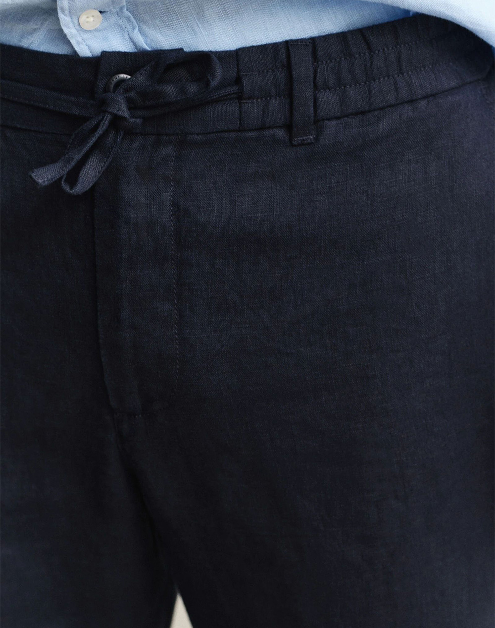 GANT ΠΑΝΤΕΛΟΝΙ REG LINEN DS PANTS REG LINEN DS PANTS 3G1504040-433 DarkBlue φωτογραφία
