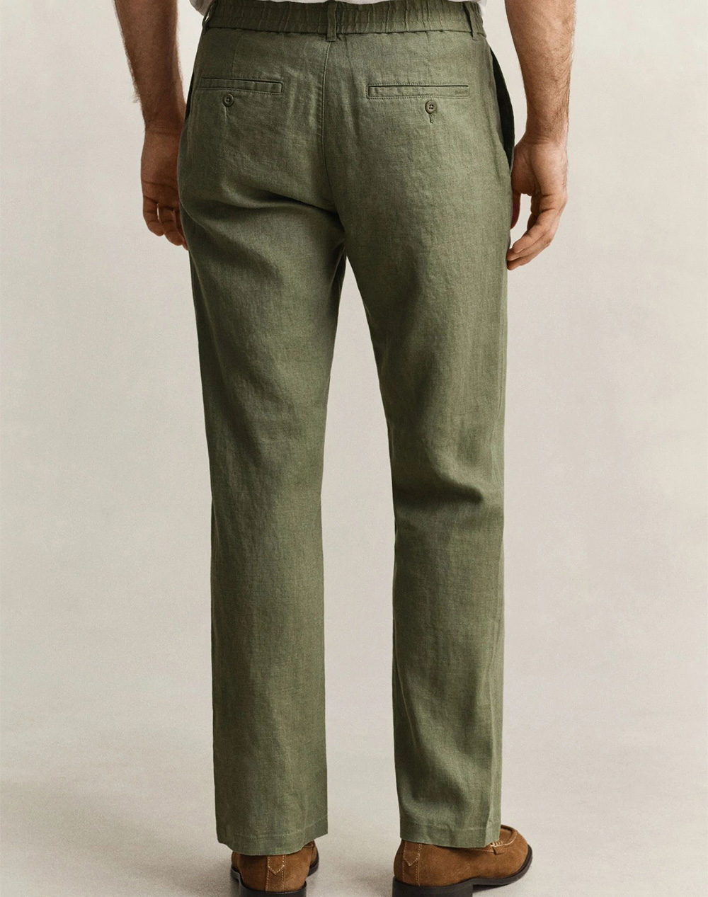 GANT ΠΑΝΤΕΛΟΝΙ REG LINEN DS PANTS REG LINEN DS PANTS 3G1504040-379 Khaki φωτογραφία