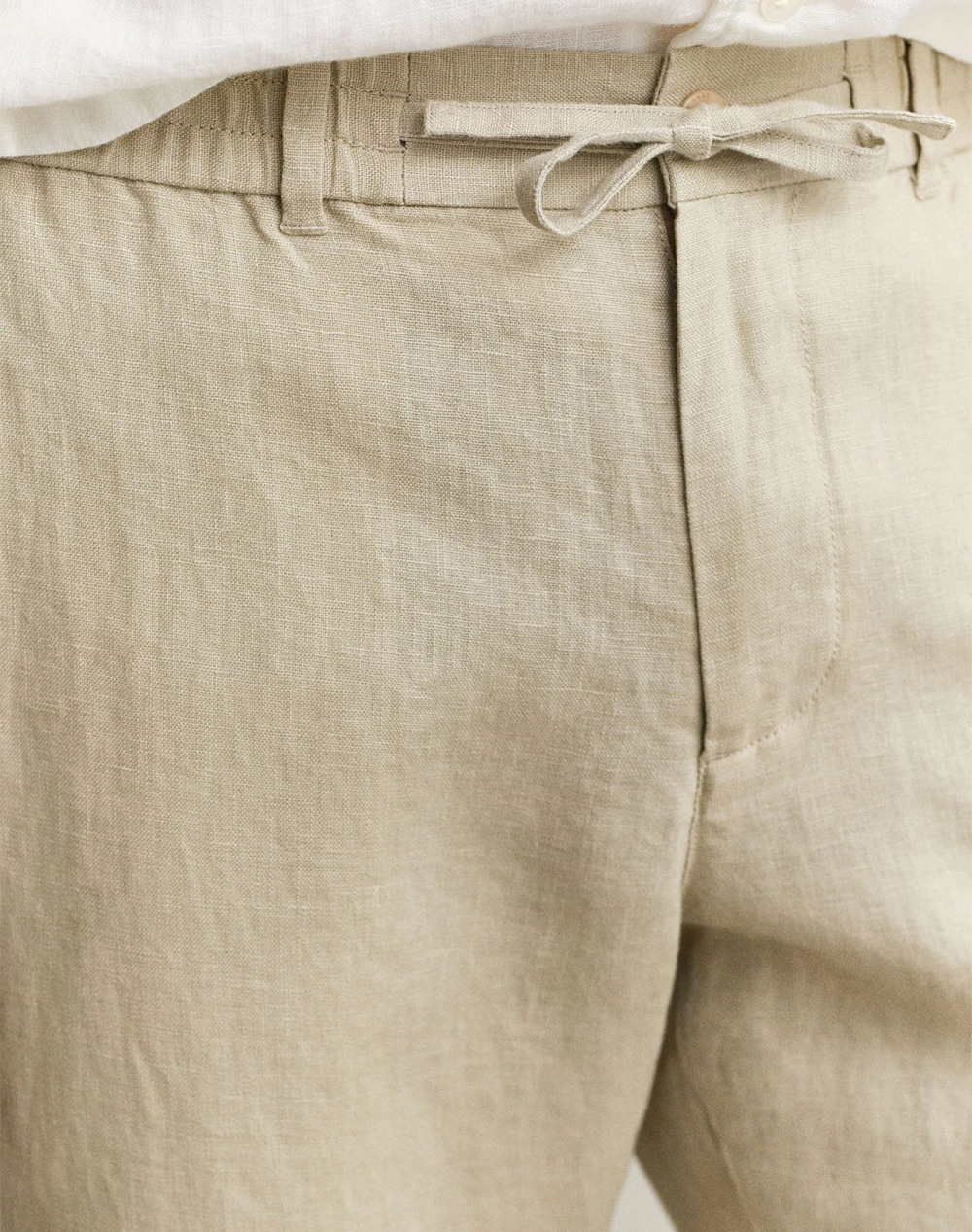Gant Παντελόνι Reg Linen Ds Pants 3G1504040-200 Sandybrown ανδρικά ρούχα παντελόνια Chinos Politikos Shop Πολιτικός