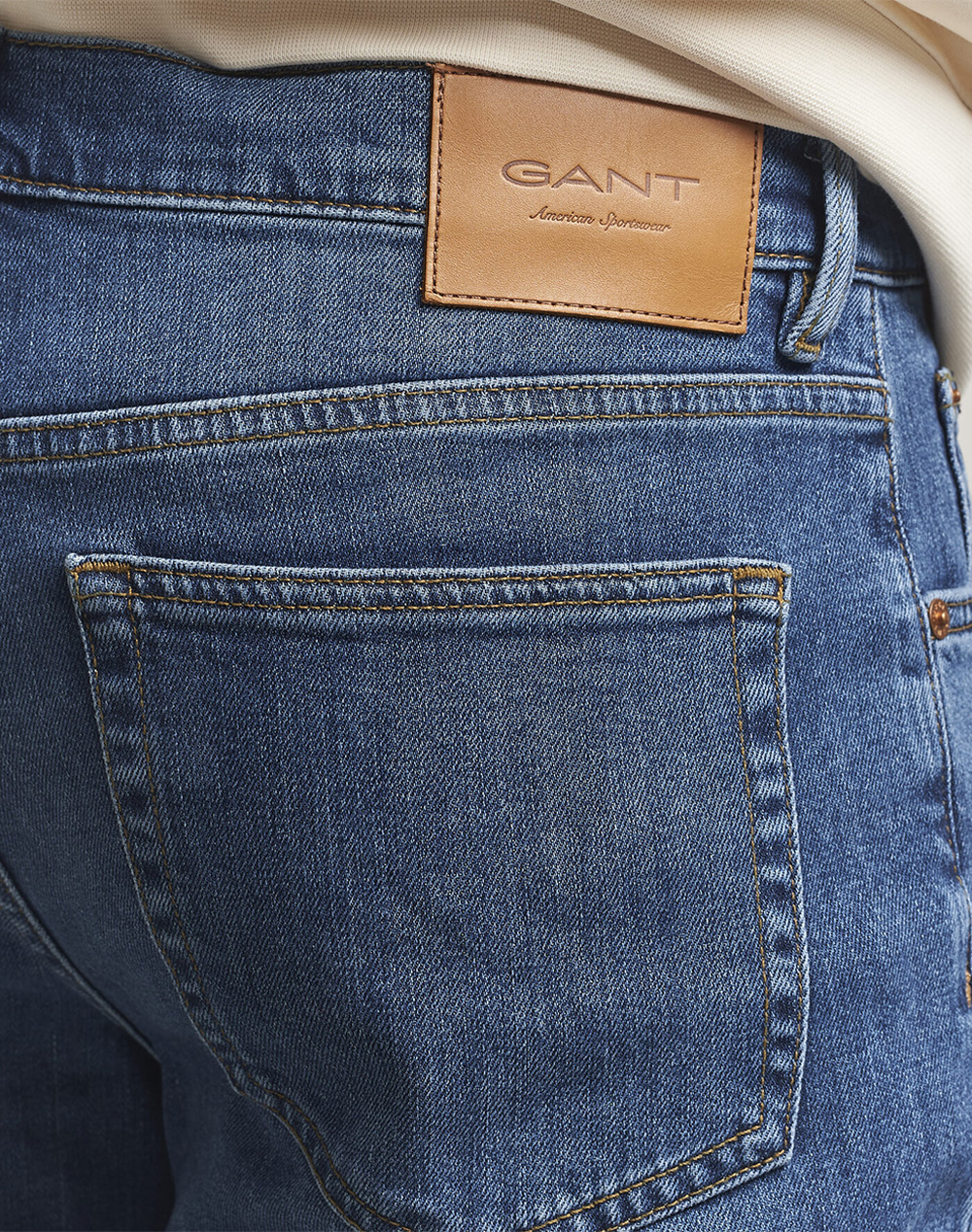 Gant Παντελόνι Reg Jeans 3G1000011-34-972 Denimblue ανδρικά ρούχα παντελόνια Politikos Shop Πολιτικός