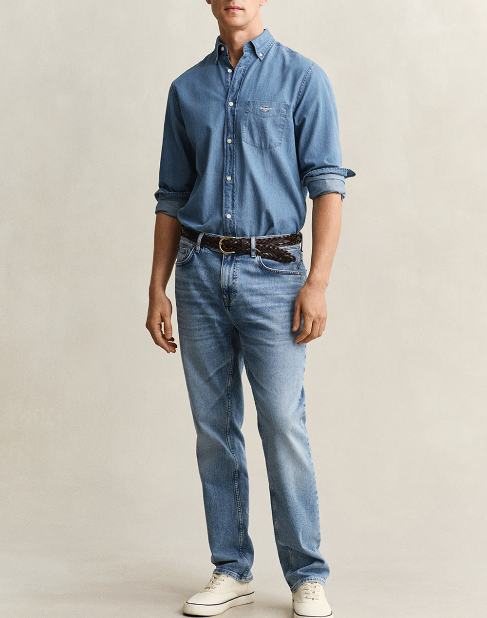 Gant Παντελόνι Reg Jeans 3G1000011-34-981 Denimlightblue ανδρικά ρούχα παντελόνια Politikos Shop Πολιτικός