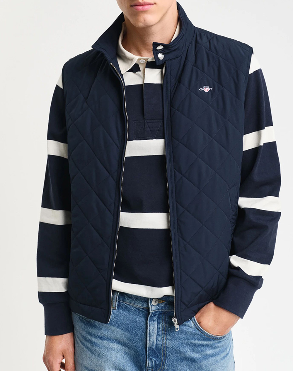 GANT ΜΠΟΥΦΑΝ ΧΜ QUILTED WINDCHEATER VEST 3G7006341-433 DarkBlue