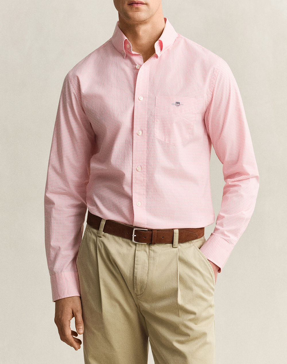 GANT ΥΠΟΚΑΜΙΣΟ ΜΜ REG CLASSIC POPLIN GINGHAM SHIRT 3G3000150-666 LightPink