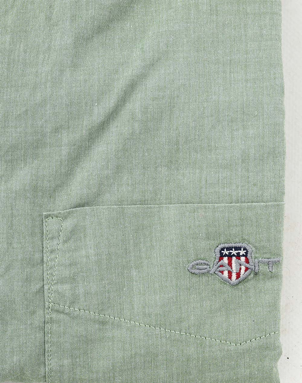 Gant Πουκαμισο Κμ Reg Poplin Ss Shirt 3G3000101-354 Khaki ανδρικά ρούχα πουκάμισα Politikos Shop Πολιτικός