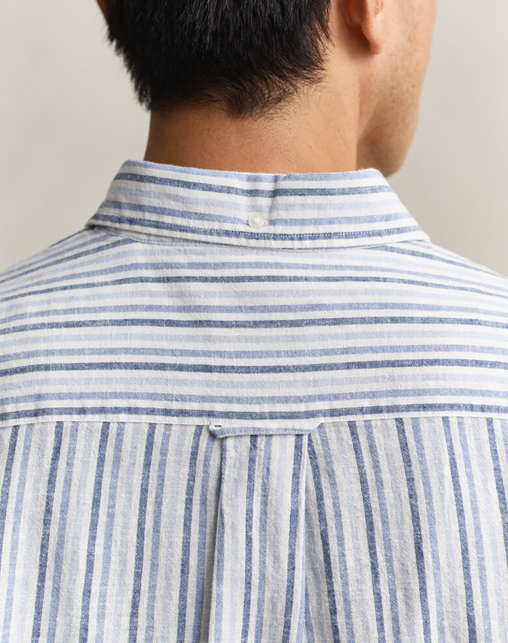 Gant Πουκαμισο Μμ Reg Cotton Linen Stripe Shirt 3G3260081-442 Lightblue ανδρικά ρούχα πουκάμισα Politikos Shop Πολιτικός