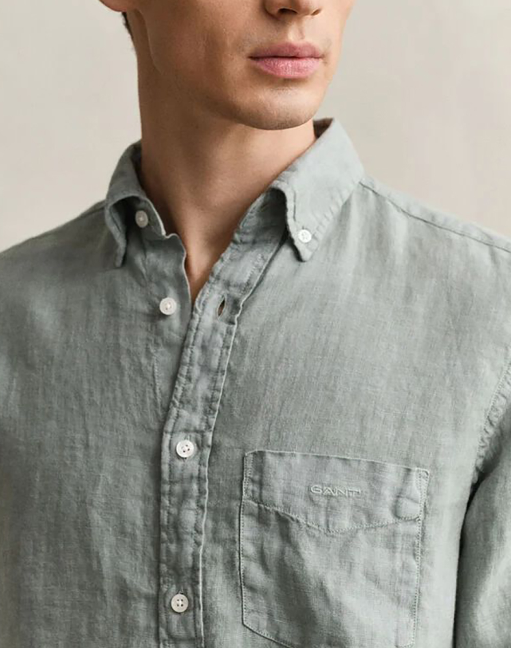 Gant Πουκαμισο Μμ Reg Gmnt Dyed Linen Shirt 3G3240120-10 Mixed ανδρικά ρούχα πουκάμισα Politikos Shop Πολιτικός