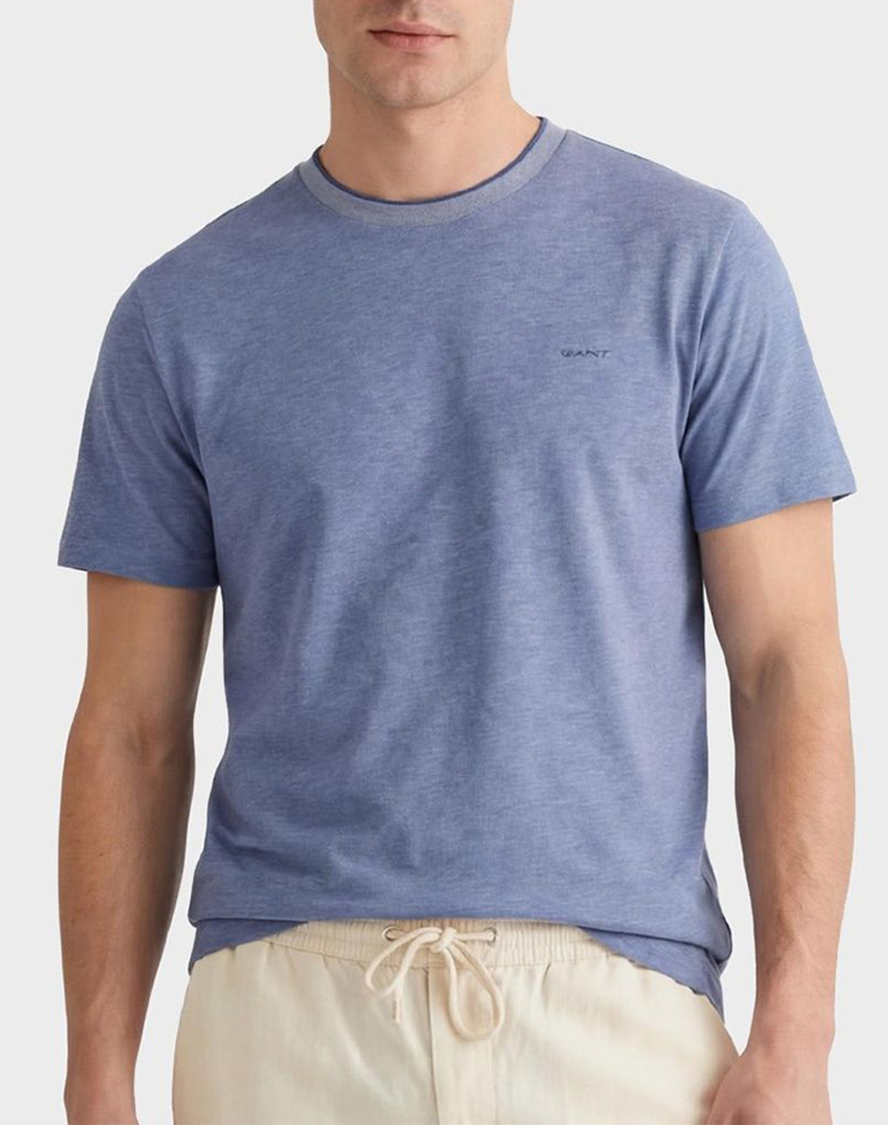 GANT ΜΠΛΟΥΖΑ ΚΜ 2 TONE PIQUE SS TSHIRT 3G2003414-442 RafBlue