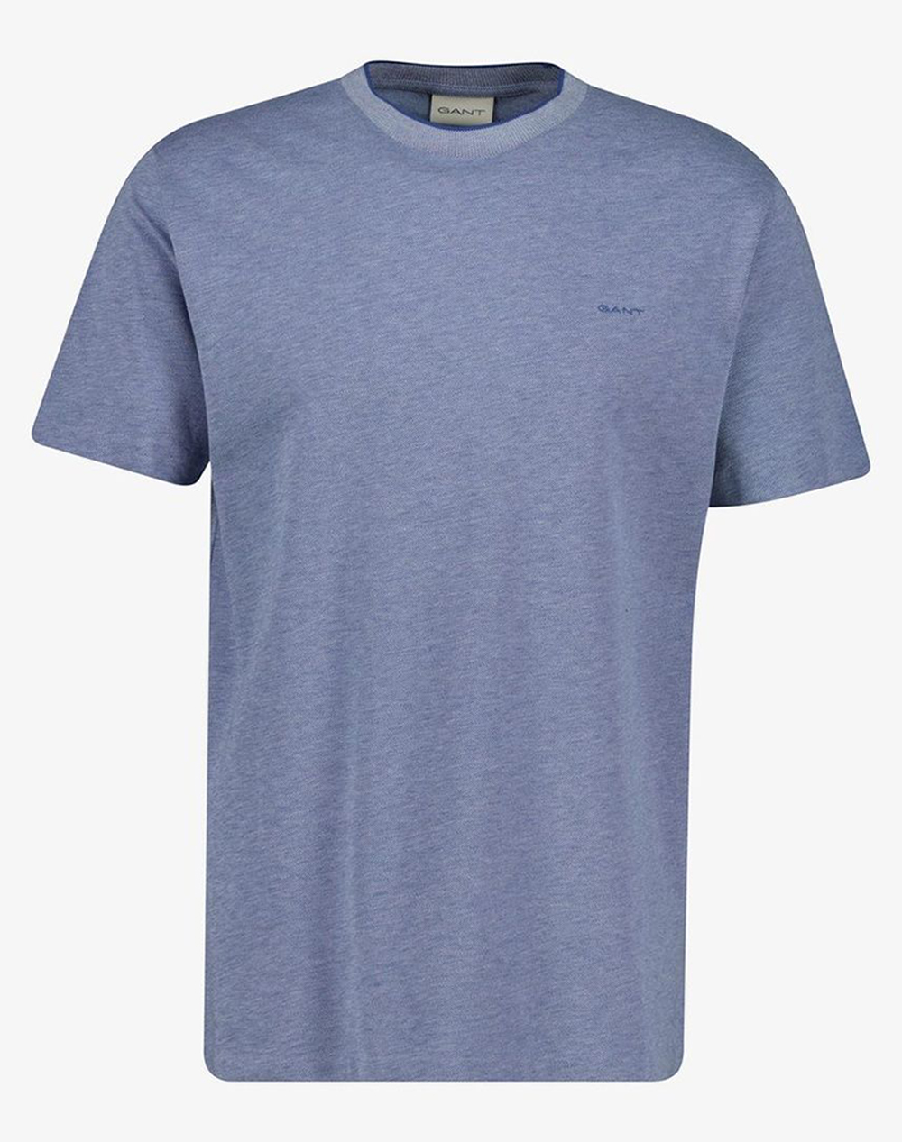 Gant Μπλούζα Κμ 2 Tone Pique Ss Tshirt 3G2003414-442 Rafblue ανδρικά ρούχα μπλούζες T-Shirt Politikos Shop Πολιτικός