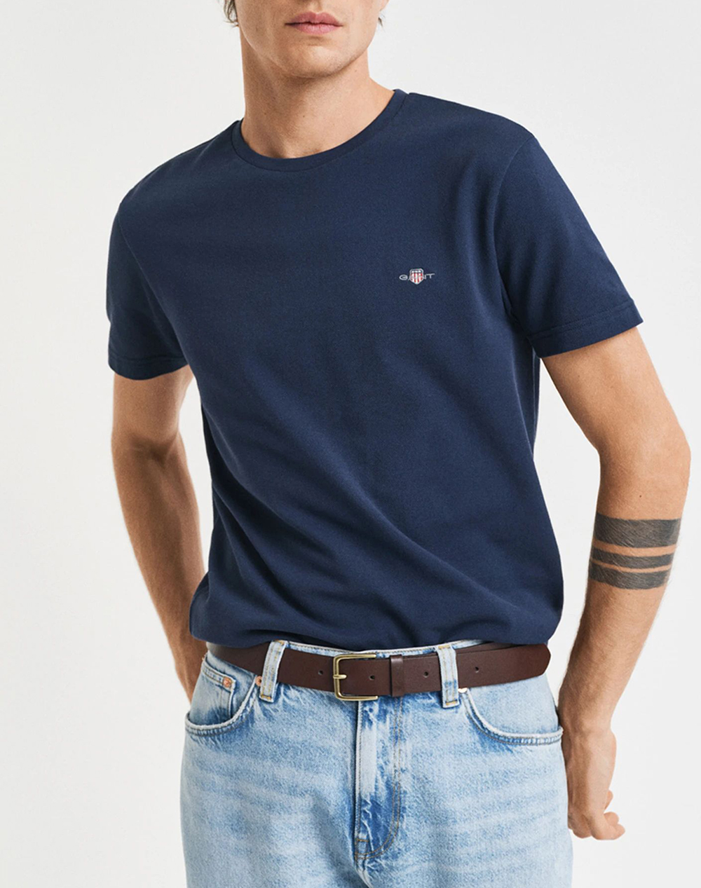 GANT ΜΠΛΟΥΖΑ ΚΜ SLIM PIQUE SS T-SHIRT 3G2013033-433 DarkBlue