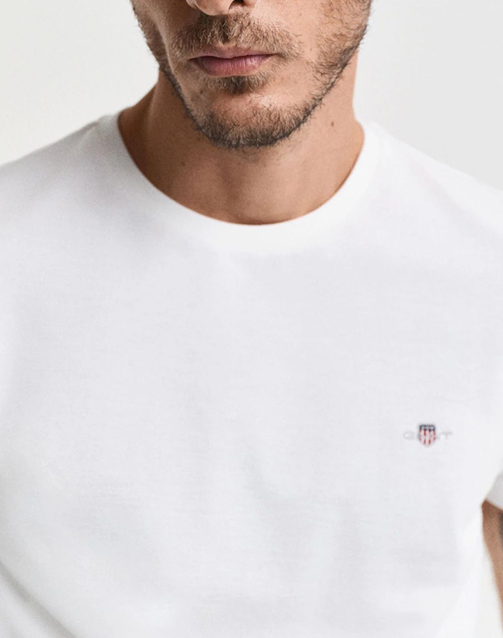 Gant Μπλούζα Κμ Slim Pique Ss T-Shirt 3G2013033-113 Offwhite ανδρικά ρούχα μπλούζες Politikos Shop Πολιτικός