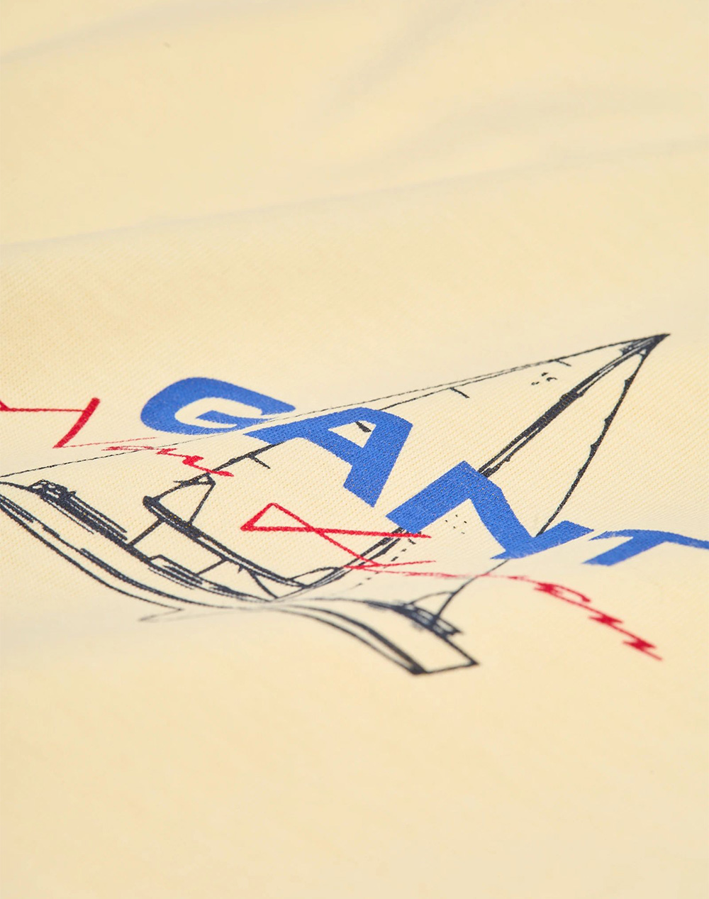 Gant Μπλούζα Κμ Graphic Ss Tshirt 3G2003404-713 Lightyellow ανδρικά ρούχα μπλούζες T-Shirt Politikos Shop Πολιτικός