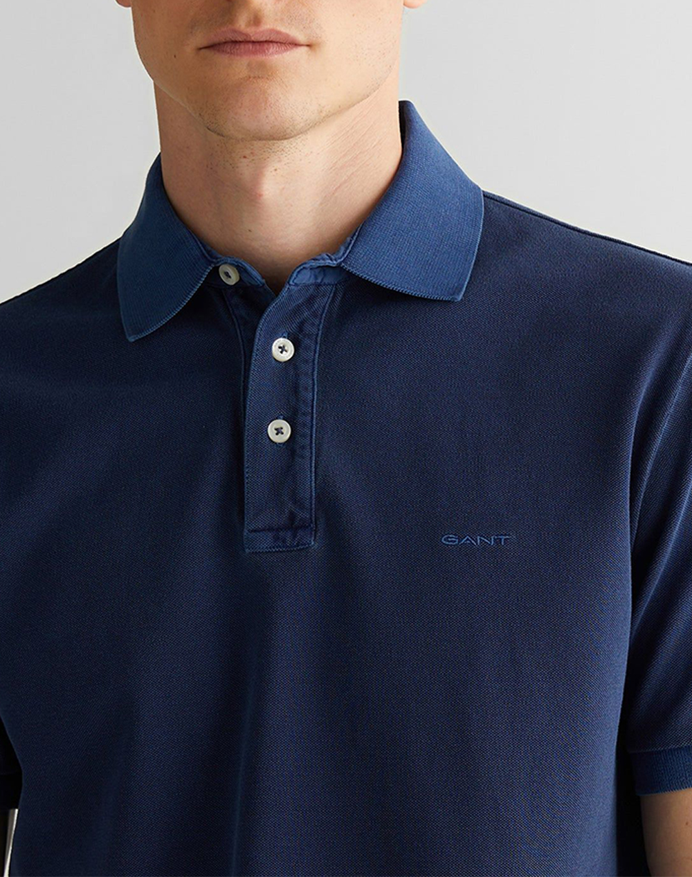 Gant Μπλούζα Κμ Sunfaded Ss Polo 3G2014057-423 Darkblue ανδρικά ρούχα μπλούζες Politikos Shop Πολιτικός