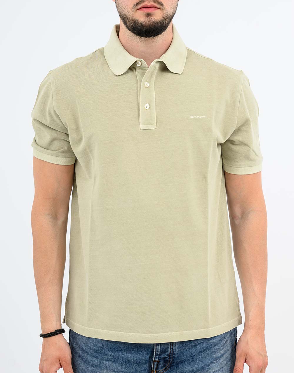 Gant Μπλούζα Κμ Sunfaded Ss Polo 3G2014057-345 Mintgreen ανδρικά ρούχα μπλούζες Politikos Shop Πολιτικός