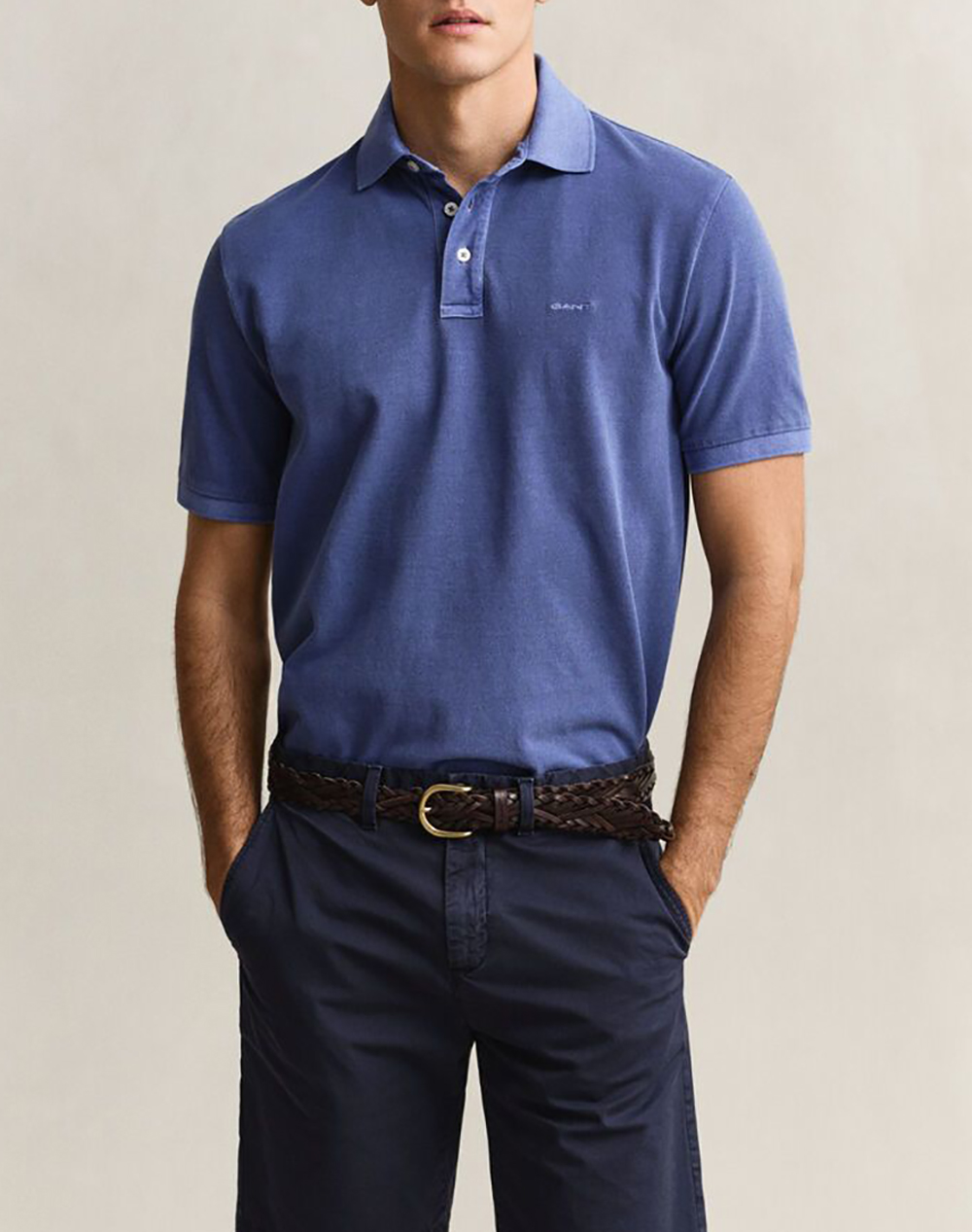 GANT ΜΠΛΟΥΖΑ ΚΜ SUNFADED SS POLO 3G2014057-442 OceanBlue