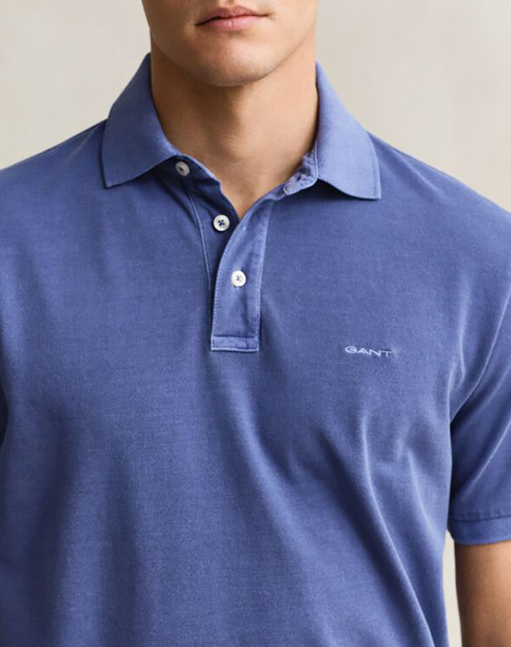 Gant Μπλούζα Κμ Sunfaded Ss Polo 3G2014057-442 Oceanblue ανδρικά ρούχα μπλούζες Politikos Shop Πολιτικός