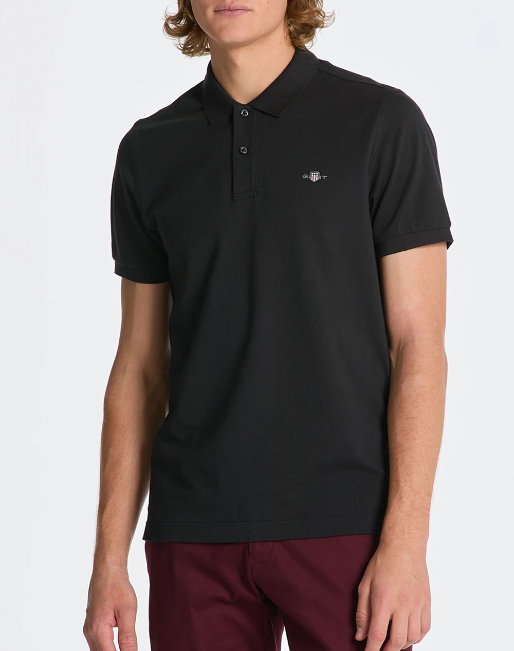 GANT ΜΠΛΟΥΖΑ ΚΜ REG SHIELD SS PIQUE POLO 3G2210-1-5 Black