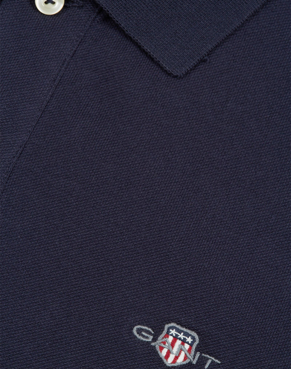 Gant Μπλούζα Κμ Reg Shield Ss Pique Polo 3G2210-1-433 Darkblue ανδρικά ρούχα μπλούζες Politikos Shop Πολιτικός