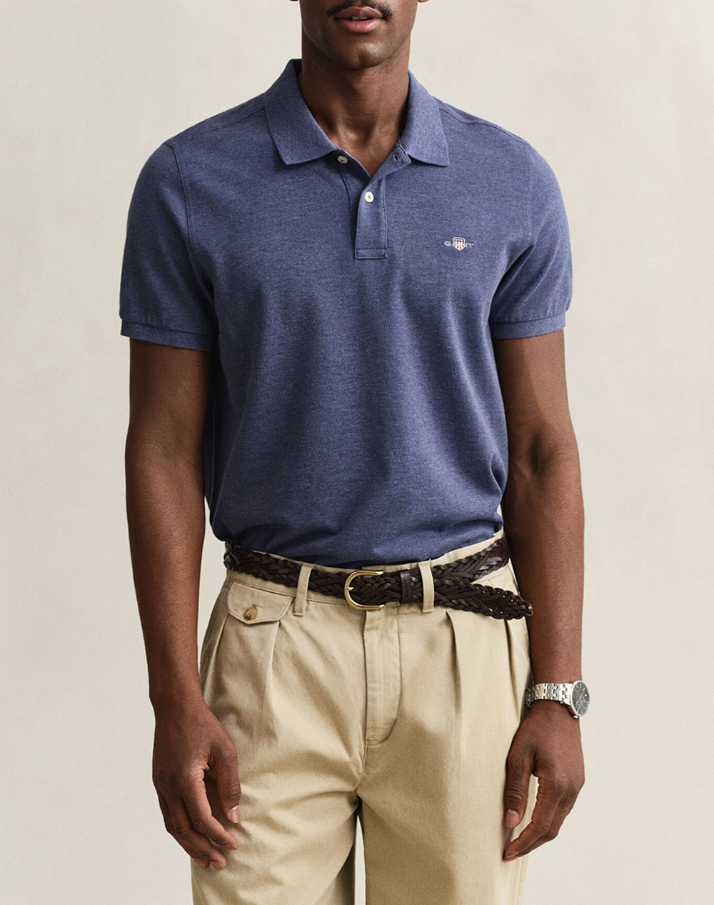 GANT ΜΠΛΟΥΖΑ ΚΜ REG SHIELD SS PIQUE POLO 3G2210-1-902 DenimBlue