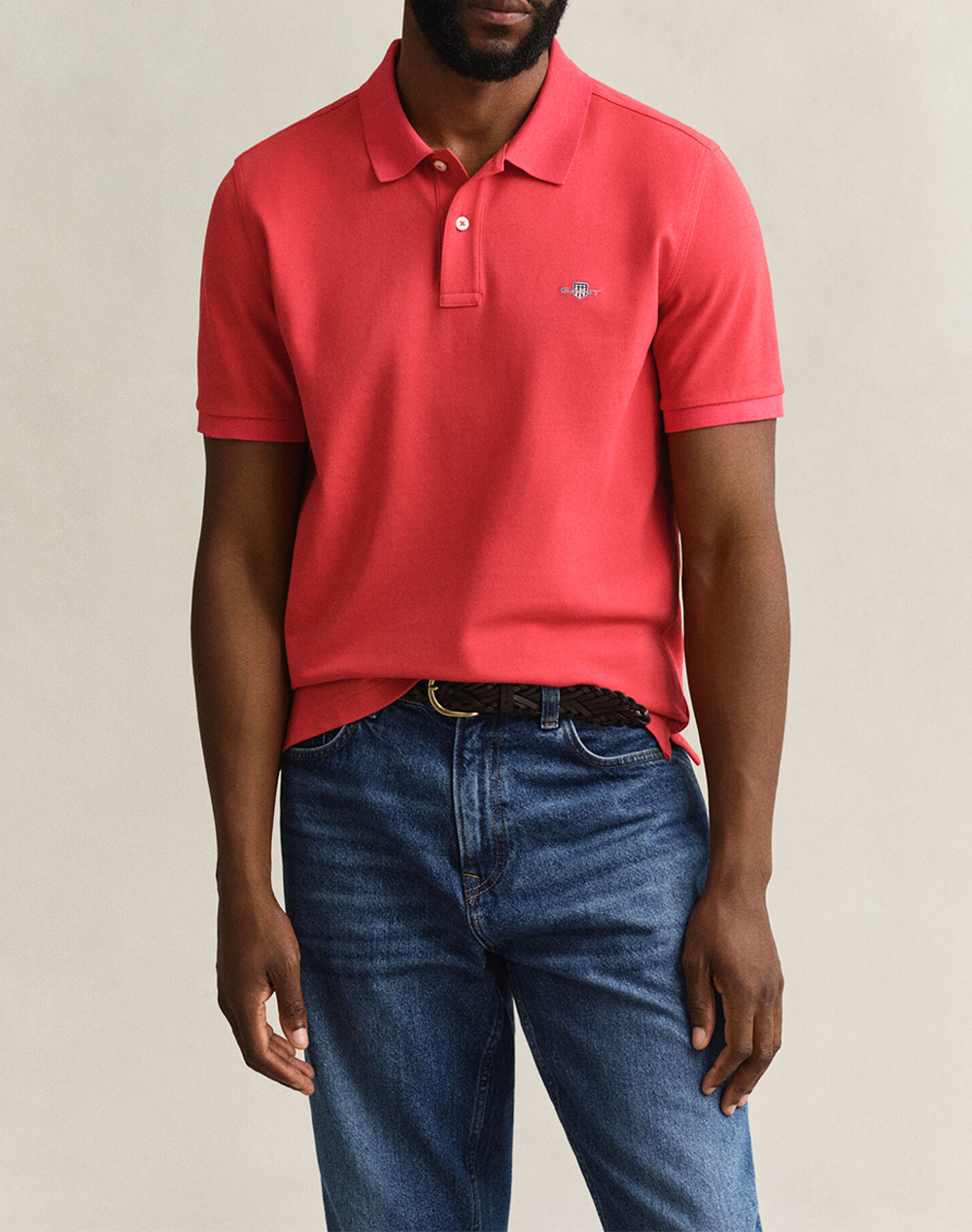 GANT ΜΠΛΟΥΖΑ ΚΜ REG SHIELD SS PIQUE POLO 3G2210-1-641 FireRed