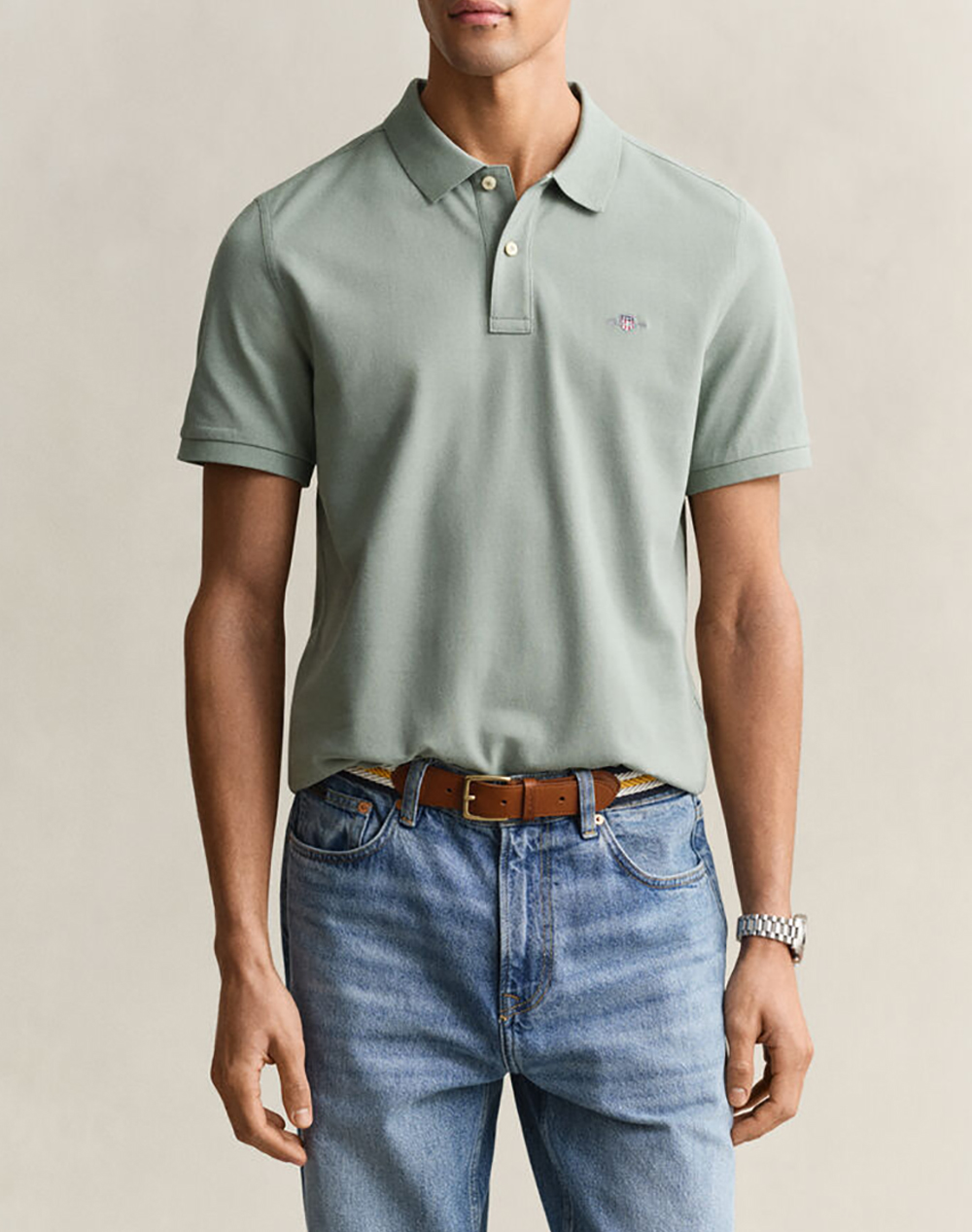 GANT ΜΠΛΟΥΖΑ ΚΜ REG SHIELD SS PIQUE POLO 3G2210-1-10 Gray
