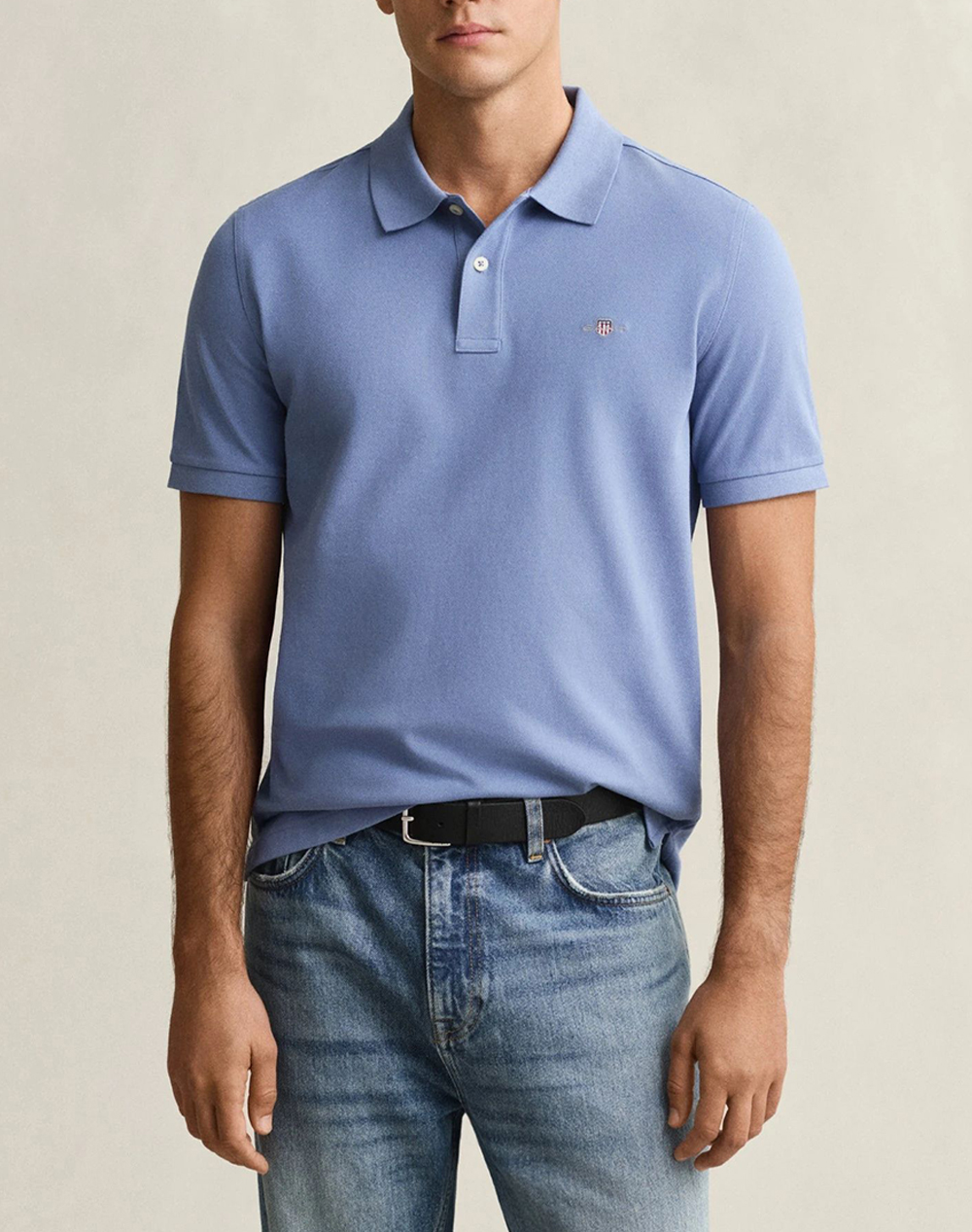 GANT ΜΠΛΟΥΖΑ ΚΜ REG SHIELD SS PIQUE POLO 3G2210-1-430 SteelBlue