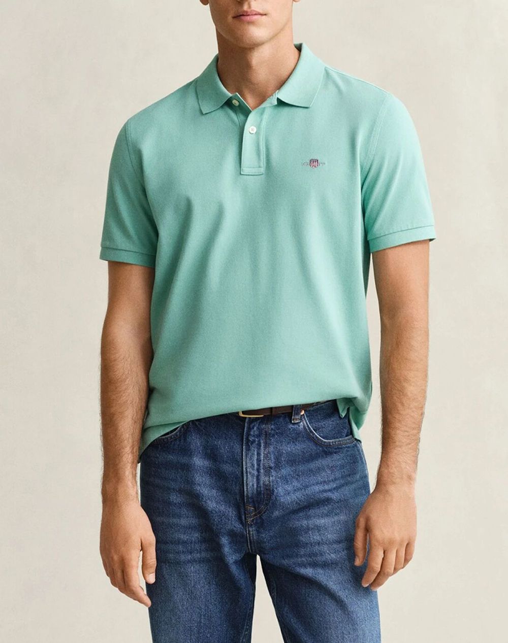GANT ΜΠΛΟΥΖΑ ΚΜ REG SHIELD SS PIQUE POLO 3G2210-1-323 Turquoise