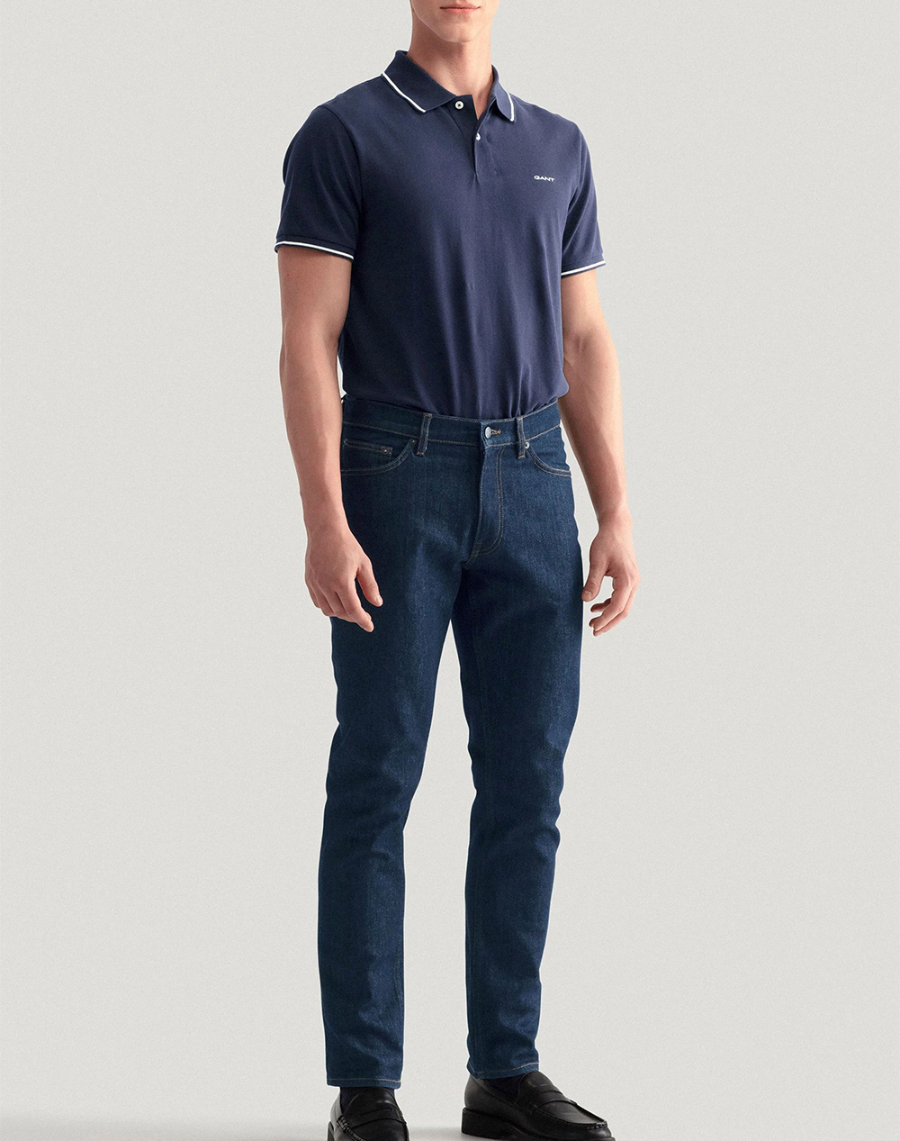 Gant Μπλούζα Κμ Tipping Ss Pique Polo 3G2062034-433 Darkblue ανδρικά ρούχα μπλούζες Politikos Shop Πολιτικός