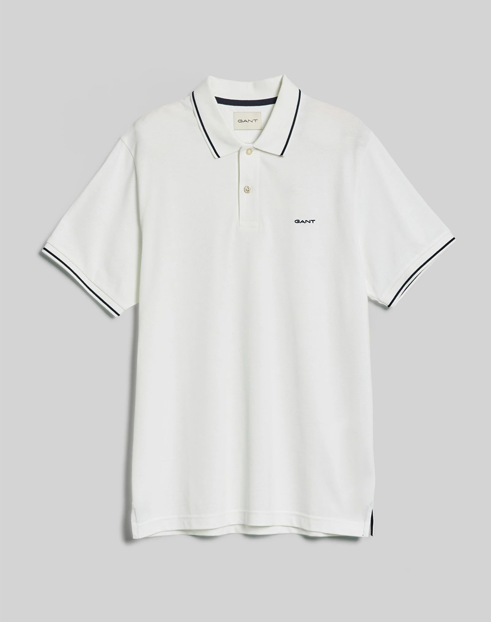 Gant Μπλούζα Κμ Tipping Ss Pique Polo 3G2062034-110 White ανδρικά ρούχα μπλούζες Politikos Shop Πολιτικός