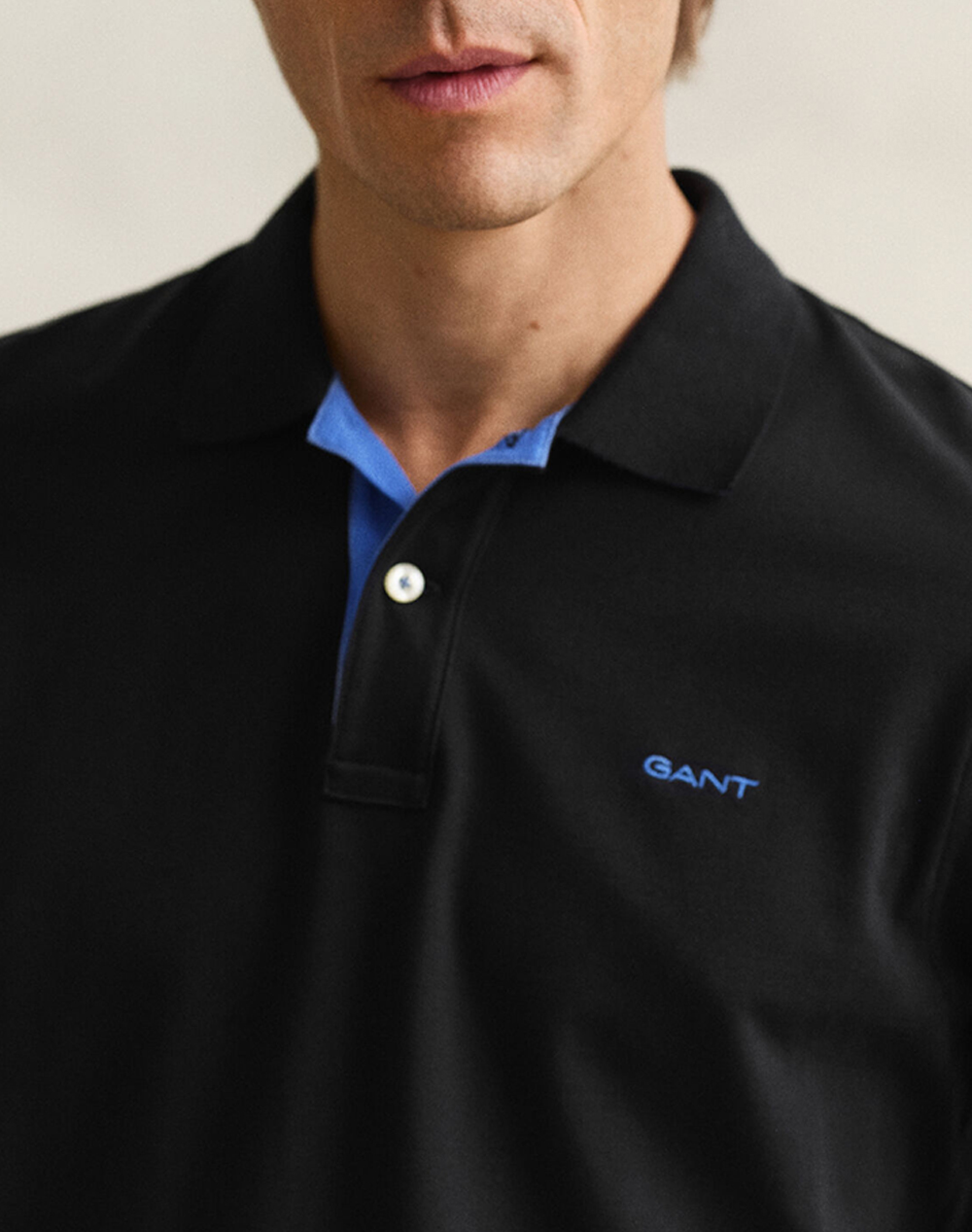 Gant Μπλούζα Κμ Reg Contrast Pique Ss Polo 3G2062026-5 Black ανδρικά ρούχα μπλούζες Politikos Shop Πολιτικός