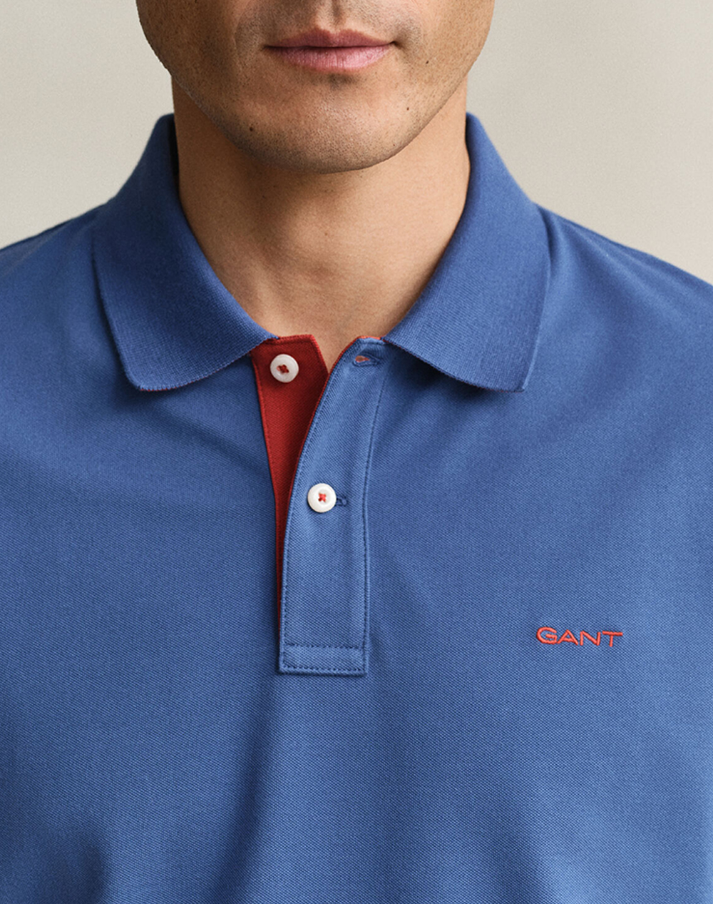 Gant Μπλούζα Κμ Reg Contrast Pique Ss Polo 3G2062026-442 Blue ανδρικά ρούχα μπλούζες Politikos Shop Πολιτικός