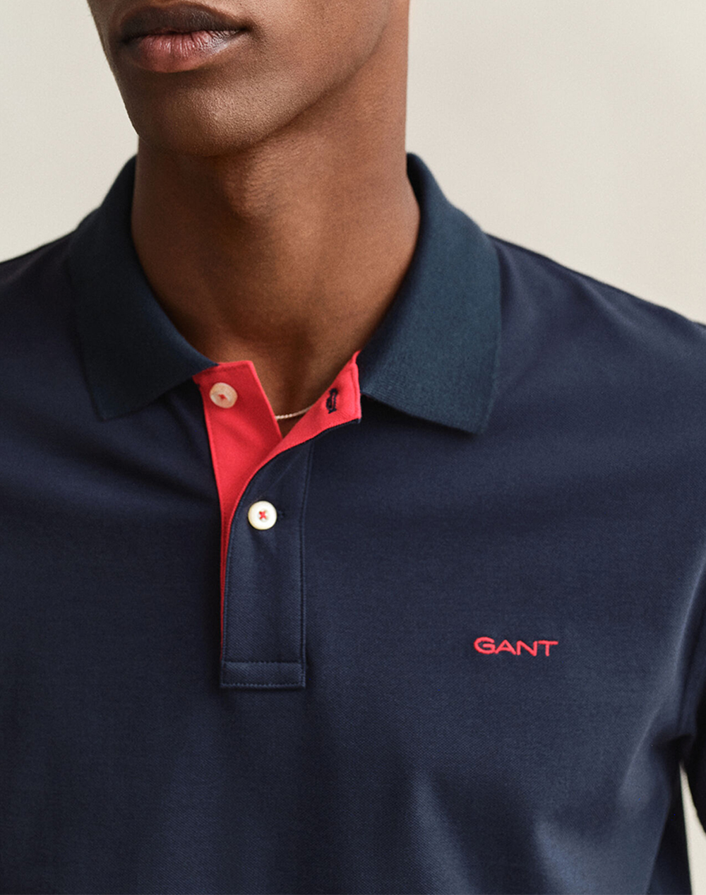 Gant Μπλούζα Κμ Reg Contrast Pique Ss Polo 3G2062026-433 Darkblue ανδρικά ρούχα μπλούζες Politikos Shop Πολιτικός