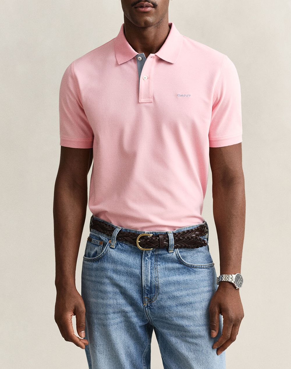 GANT ΜΠΛΟΥΖΑ ΚΜ REG CONTRAST PIQUE SS POLO 3G2062026-671 LightPink