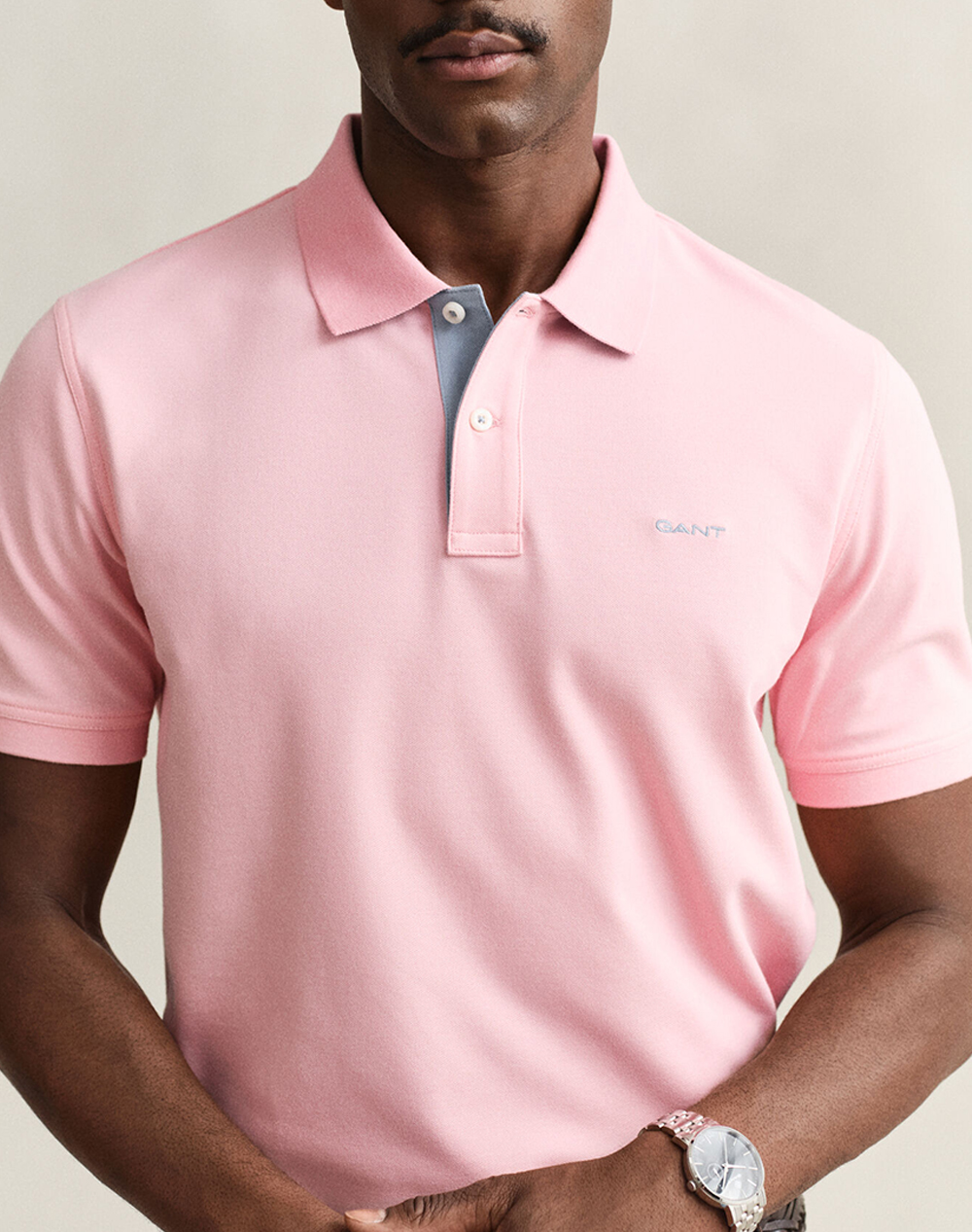 Gant Μπλούζα Κμ Reg Contrast Pique Ss Polo 3G2062026-671 Lightpink ανδρικά ρούχα μπλούζες Politikos Shop Πολιτικός