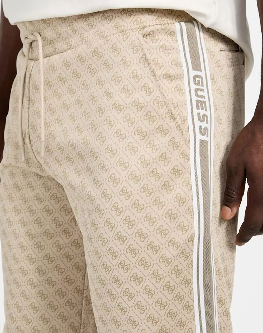 Guess Parimo 4G Cuffed Pant Παντελόνι Ανδρικό Z5Bb19K2042-Fj9O Biege ανδρικά ρούχα παντελόνια Φορμας Politikos Shop Πολιτικός
