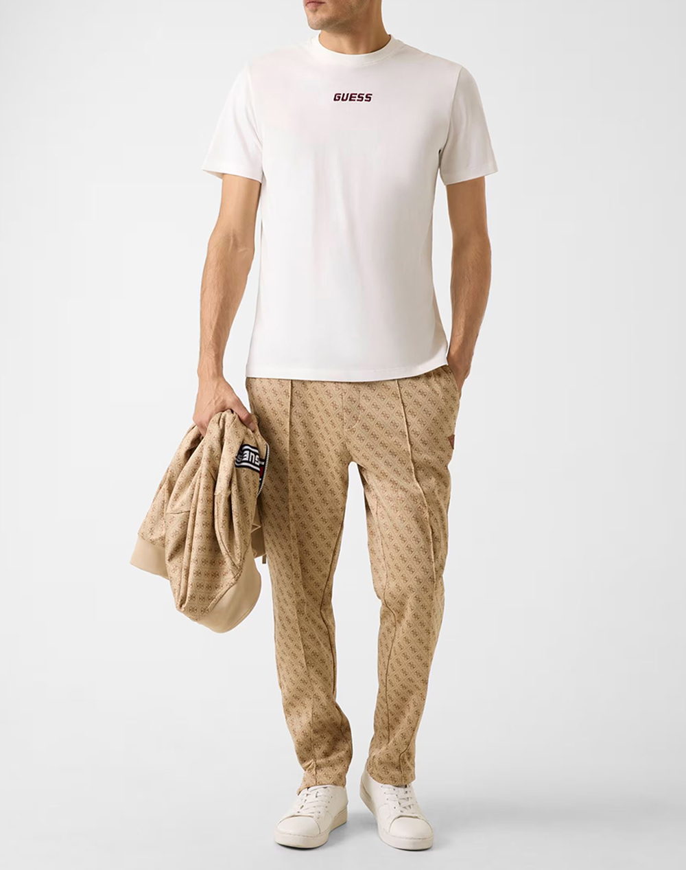 Guess Cochise Cn Ss T-Shirt Μπλούζα Ανδρικό Z6Ri00I3Z14-G018 White ανδρικά ρούχα μπλούζες Politikos Shop Πολιτικός