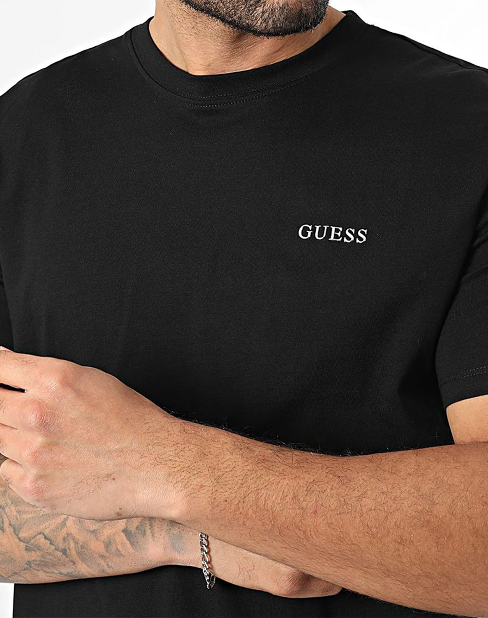 Guess Marzio Cn Ss T-Shirt Μπλούζα Ανδρικό Z6Ri17I3Z14-Jblk Black ανδρικά ρούχα μπλούζες Politikos Shop Πολιτικός
