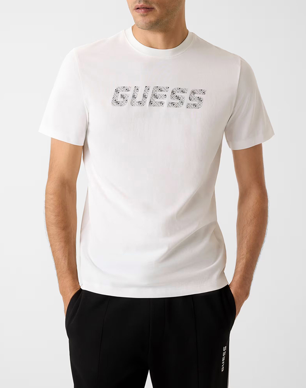 GUESS MASKA CN SS T-SHIRT ΜΠΛΟΥΖΑ ΑΝΔΡΙΚΟ Z6RI15I3Z14-G018 OffWhite