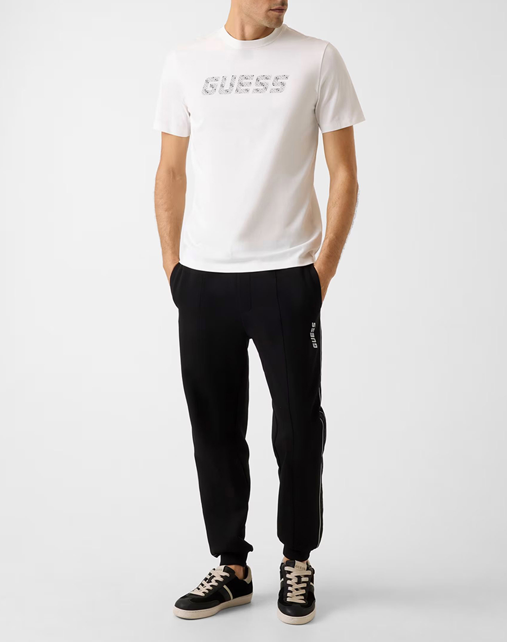 Guess Maska Cn Ss T-Shirt Μπλούζα Ανδρικό Z6Ri15I3Z14-G018 Offwhite ανδρικά ρούχα μπλούζες Politikos Shop Πολιτικός