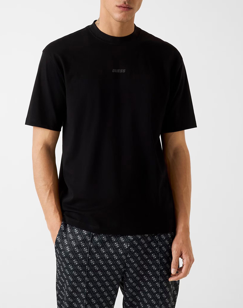 GUESS GIANO CN SS T-SHIRT ΜΠΛΟΥΖΑ ΑΝΔΡΙΚΟ Z6RI16I3Z14-JBLK Black