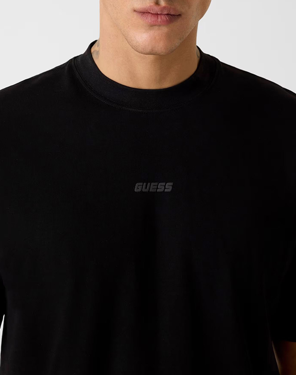 Guess Giano Cn Ss T-Shirt Μπλούζα Ανδρικό Z6Ri16I3Z14-Jblk Black ανδρικά ρούχα μπλούζες Politikos Shop Πολιτικός