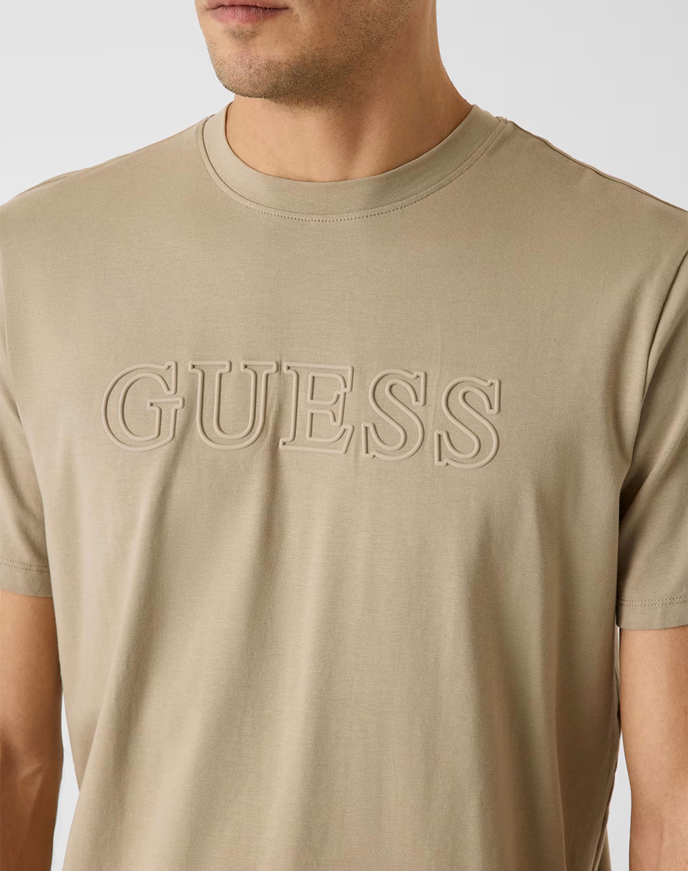 Guess Ss Alphy T-Shirt Μπλούζα Ανδρικό Z2Yi11J1314-G9I0 Biege ανδρικά ρούχα μπλούζες Politikos Shop Πολιτικός