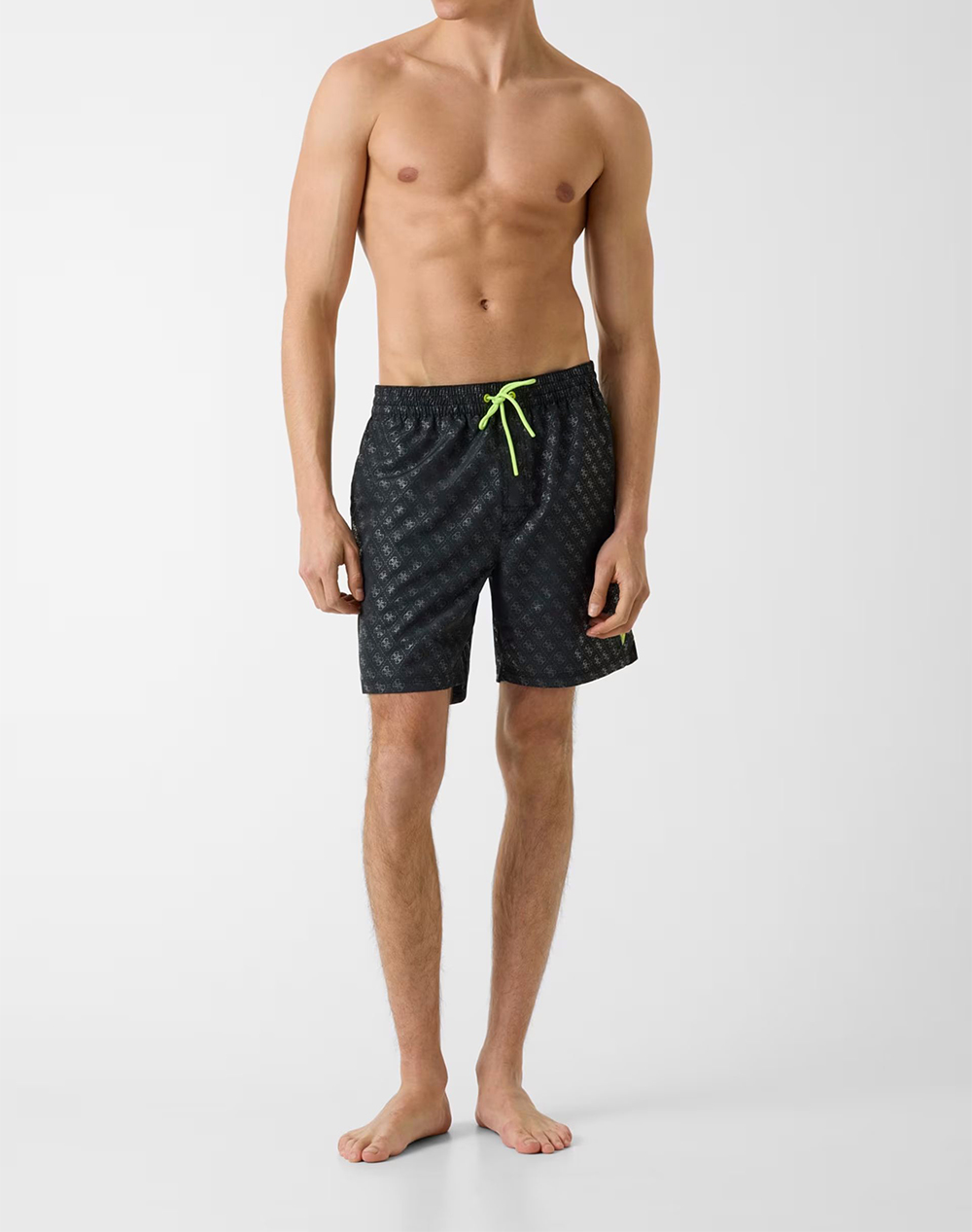 Guess Swimtrunk New 4G Logo Medium Μαγιό Ανδρικό F6Gt26Wg2A2-Pj1G Black ανδρικά ρούχα μαγιό Σορτς Politikos Shop Πολιτικός
