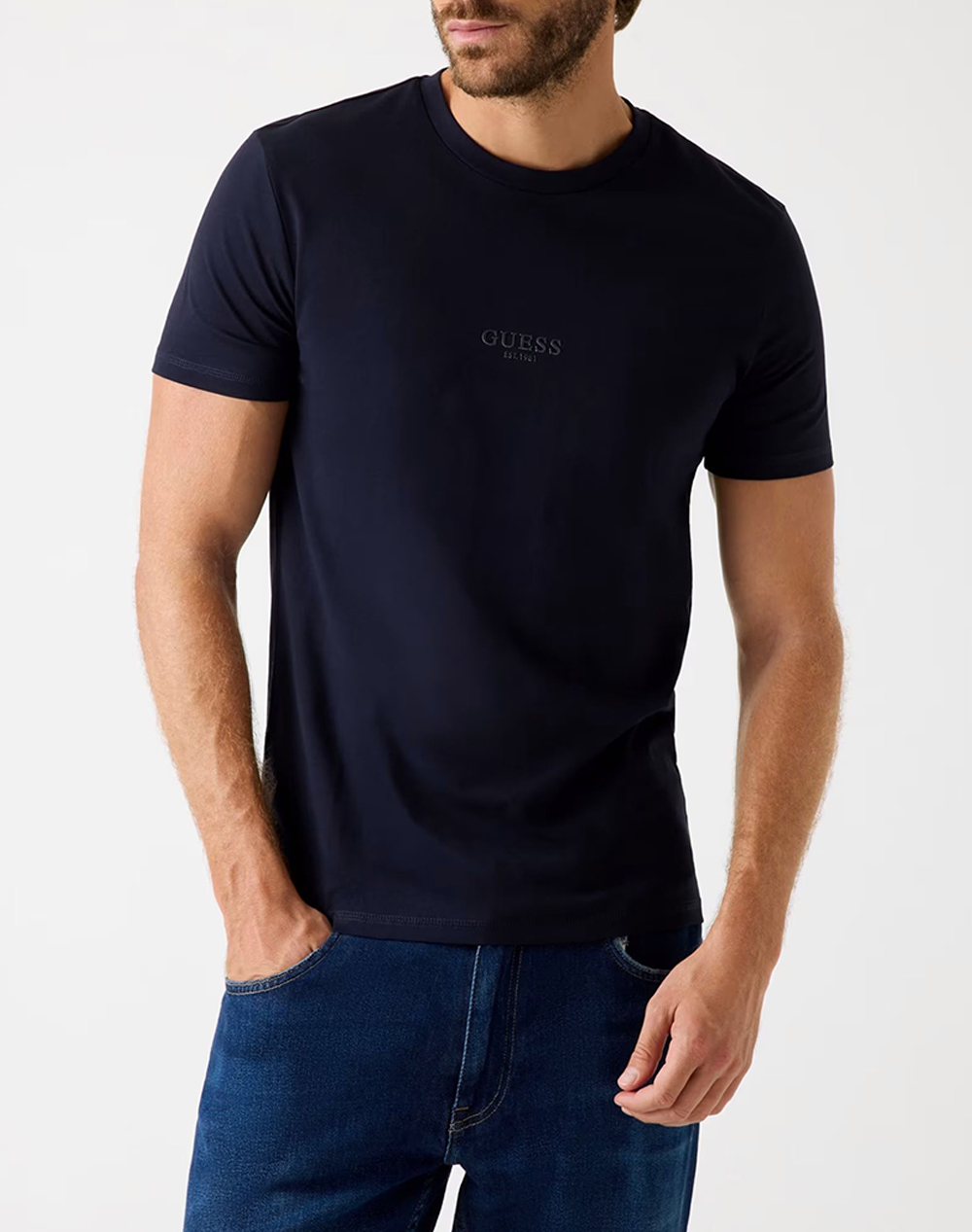 GUESS AIDY CN SS TEE ΜΠΛΟΥΖΑ ΑΝΔΡΙΚΟ M2YI72I3Z14-G7V2 DarkBlue