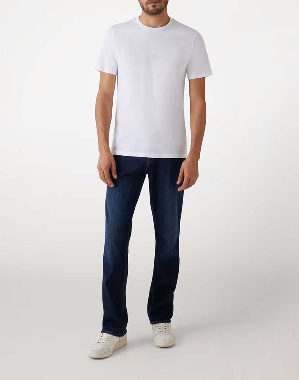 Guess Aidy Cn Ss Tee Μπλούζα Ανδρικό M2Yi72I3Z14-G011 White ανδρικά ρούχα μπλούζες T-Shirt Politikos Shop Πολιτικός