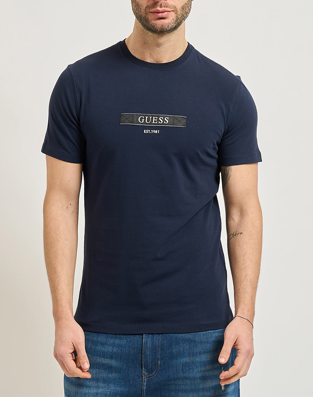 GUESS SS CN LOGO BOX TEE ΜΠΛΟΥΖΑ ΑΝΔΡΙΚΟ M6RI17J1314-G7V2 DarkBlue