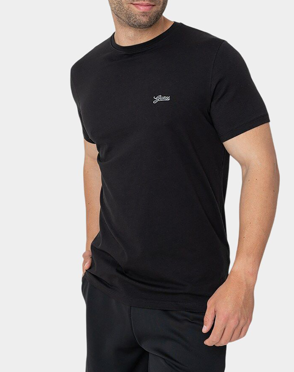 GUESS SS CN BASIC PIMA TEE ΜΠΛΟΥΖΑ ΑΝΔΡΙΚΟ M4GI70KC9X0-JBLK Black