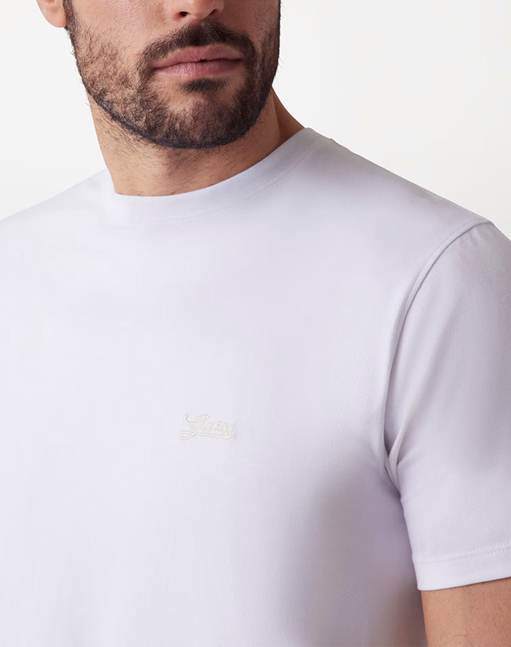 Guess Ss Cn Basic Pima Tee Μπλούζα Ανδρικό M4Gi70Kc9X0-G011 White ανδρικά ρούχα μπλούζες T-Shirt Politikos Shop Πολιτικός
