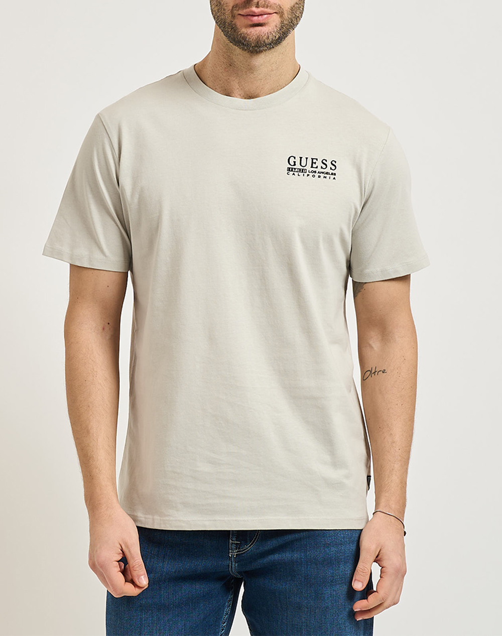 GUESS SS BSC GUESS CALI LOGO TEE ΜΠΛΟΥΖΑ ΑΝΔΡΙΚΟ M6RI05KBW41-A92E LightGray