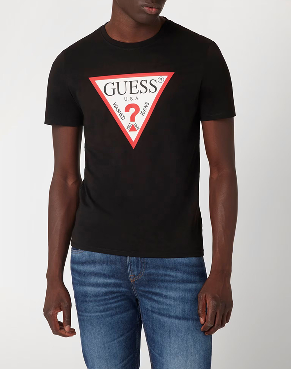 GUESS CN SS ORIGINAL LOGO TEE ΜΠΛΟΥΖΑ ΑΝΔΡΙΚΟ M2YI71I3Z14-JBLK Black