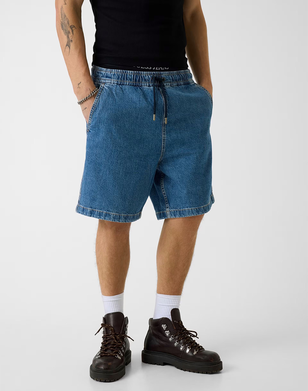 GUESS JEANS GJ JOGGER DENIM SHORT ΣΟΡΤΣ ΑΝΔΡΙΚΟ M5GD35D5M54-GAM1 DenimBlue